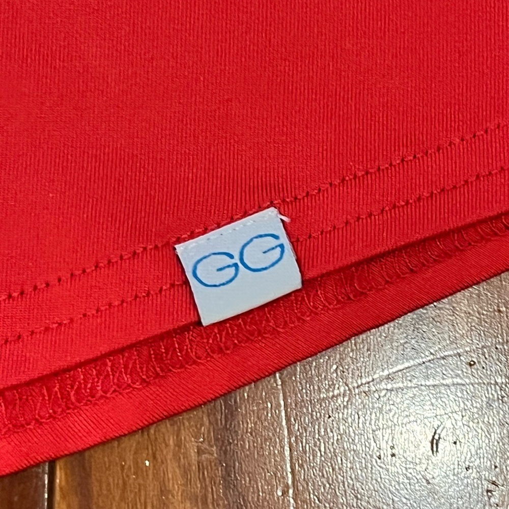 GG BLUE Top Women's XL Active Fall Golf Pickleball Tennis Coral/Red Blend EUC - Picture 3 of 6